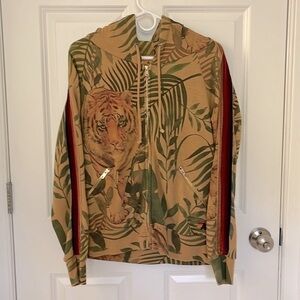 *RARE* Aviator Nation hoodie (Jungle/tigers, red/blue racing stripes) - Unisex S